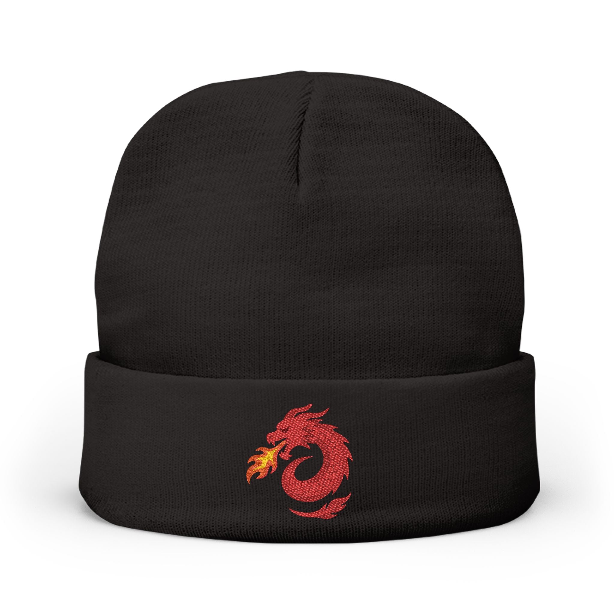 Red Fire Dragon Spirit Flame Logo