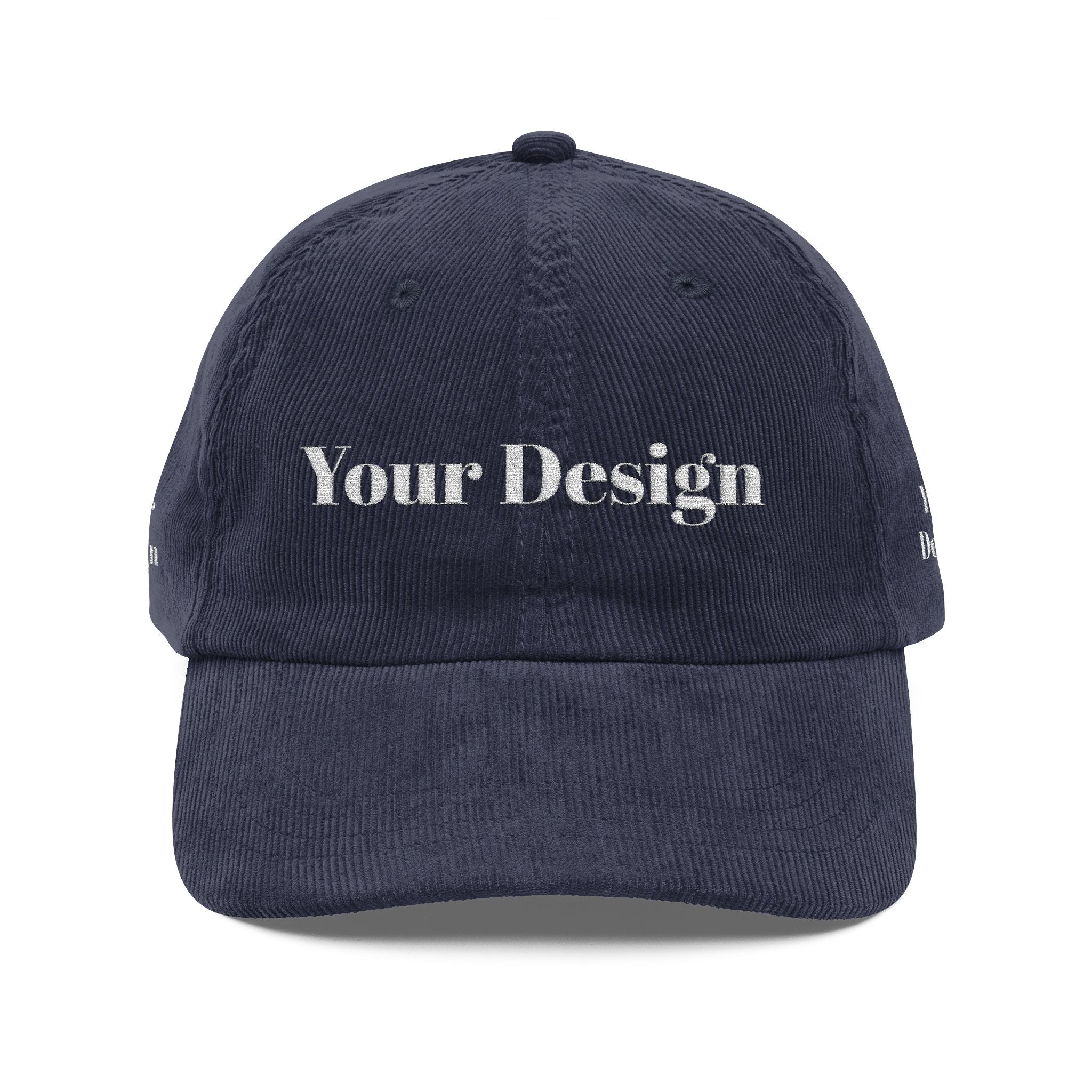 Vintage Corduroy Embroidered Cap