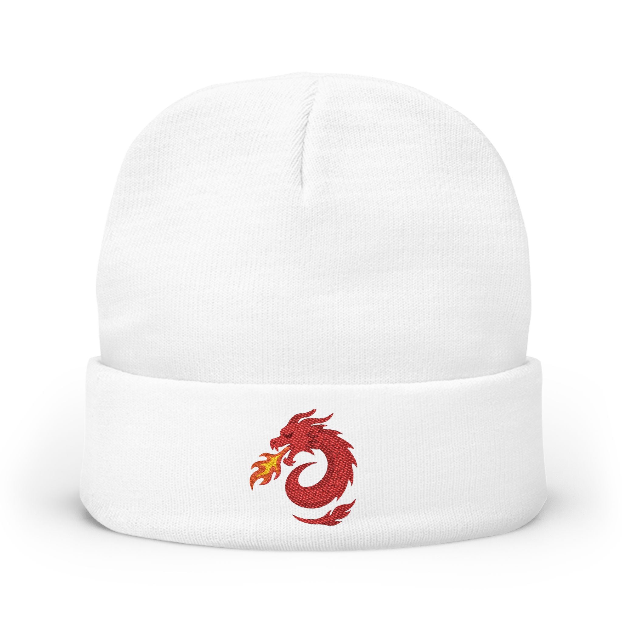 Red Fire Dragon Spirit Flame Logo